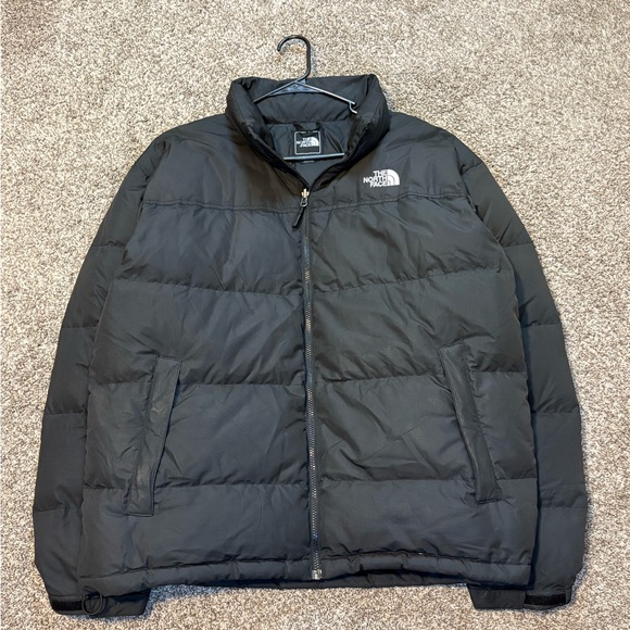 The North Face 550 Down Puffer Jacket Men’s XL Black Full Zip Winter Coat